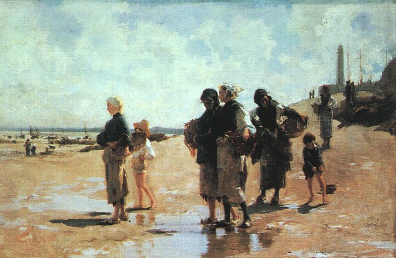 John Singer Sargent Oyster Gatherers of Cancale China oil painting art